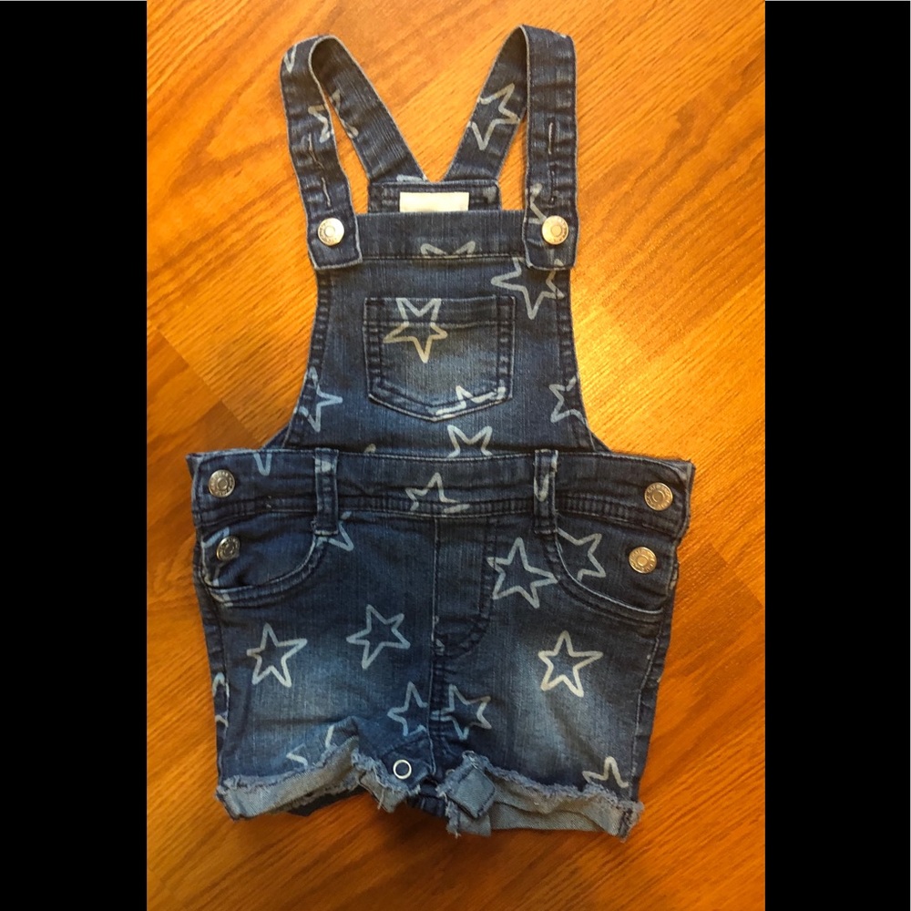 Baby star denim overalls